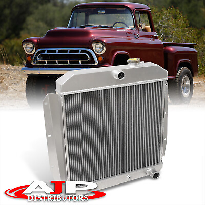 #ad Tri Core Full Aluminum Radiator For 1955 1959 Chevy GMC 100 150 C K Pickup L6 V8 $157.99
