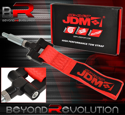 #ad Vw Jetta 99 04 Bumper Towing Hook 4000Lb Nylon StrapThreaded Adapter Kit Red $42.99