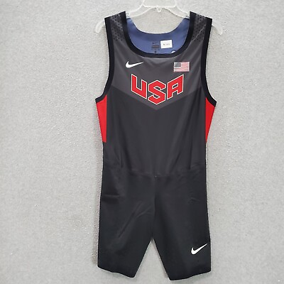 #ad Nike Men Singlet XL Black Team USA 2014 American Flag Olympic Track and Field $499.99