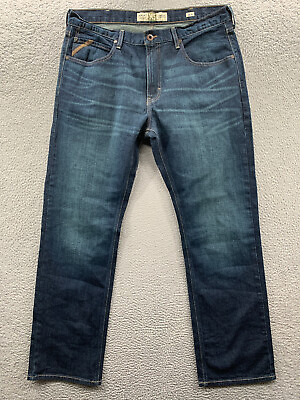 #ad #ad ARIAT Mens Jeans 38x34 Measured Dark Wash Denim Blue Pants M5 Straight $32.95
