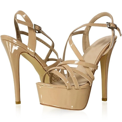 #ad Platform High Heels Sandals Ankle Strap Open Toe Sandals Party Women Shoes $52.38