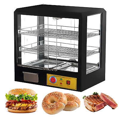 #ad Commercial Food Pizza Warmer 3 Tier Electric Display Pastry Patty Warmer Black $270.16
