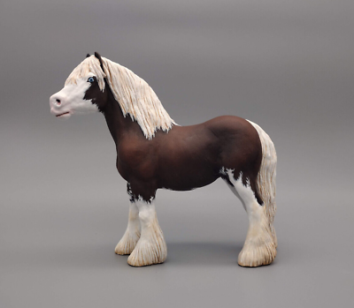 #ad Custom Clydesdale Foal Resculpted to Mini Gypsy Vanner 1:9 Traditional Breyer $125.00
