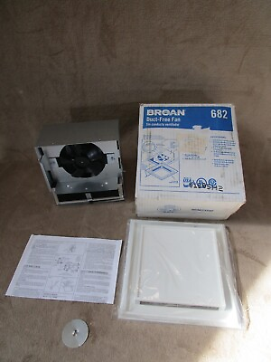#ad NEW Broan Nutone 682 Duct Free Ventilation Fan Exhaust Fan with Plastic Grille $24.49