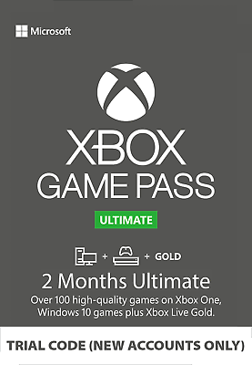 #ad Xbox Ultimate Game Pass 2 Month Trial Code See Description INSTANT DELIVERY $10.99