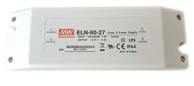 #ad 10 Pack Mean Well ELN 60 27 Outdoor 60W AC DC LED Driver Power Supply IP64 $35.99