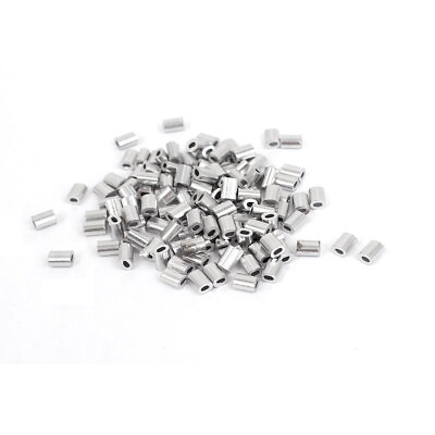 #ad 1mm Wire Rope Aluminum Sleeves Clip Fittings Cable Crimps 100pcs $7.31