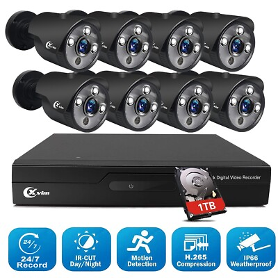 #ad XVIM 8CH 1080P Night Vision Outdoor CCTV Security Camera System Home Security $199.99