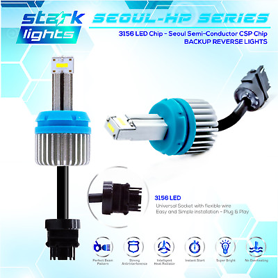 #ad True 2400LM Korean CSP High Power Reverse Back Up Light Bulb Kit 6K White 3156 $23.79