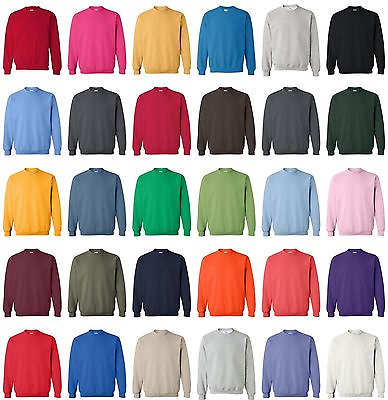 #ad Gildan 18000 Heavy Blend™ Adult Crewneck Sweatshirt Pullover Jumper Fleece S 5XL $11.99