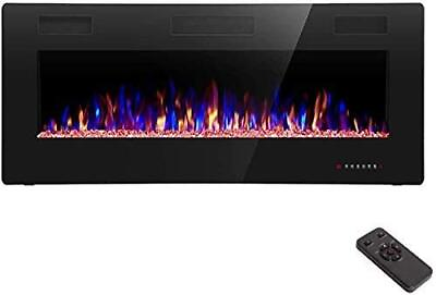 #ad 42 quot; Electric Fireplace Recessed amp; Wall Mounted Standing Space Heaters w Remote $179.99