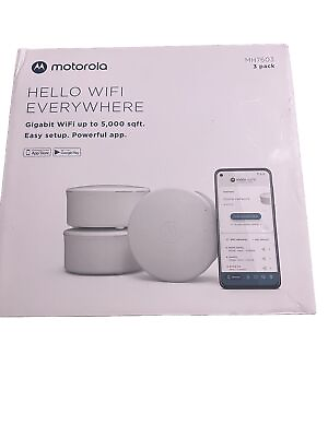#ad Motorola Mesh 6 Router Extender MH7603 Gigabit WiFi Covers 5000 sqft $100.00