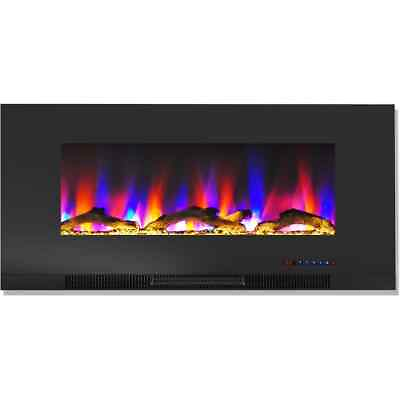 #ad Cambridge Wall Mounted Electric Fireplaces 19.800quot;×42quot;X4.700quot; Electric Black $384.05