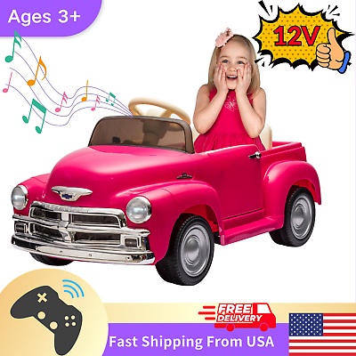 #ad Kids Ride On Car 12V Electric Car Licensed Chevrolet 3100 Pickup for Kid Age3 $226.00