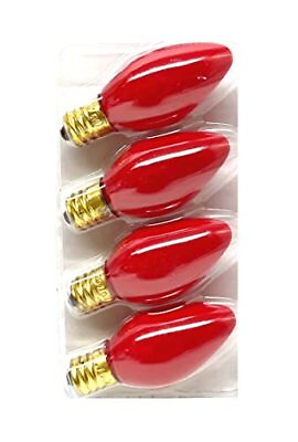 #ad Red Night Light Bulb Replacement Bulbs 5w 120v 4 Ct $11.57