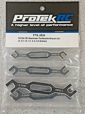 #ad ProTek RC Aluminum Turnbuckle Wrench Set 3 3.2 3.5 3.7 4 5 5.5 amp; 6mm New $39.99
