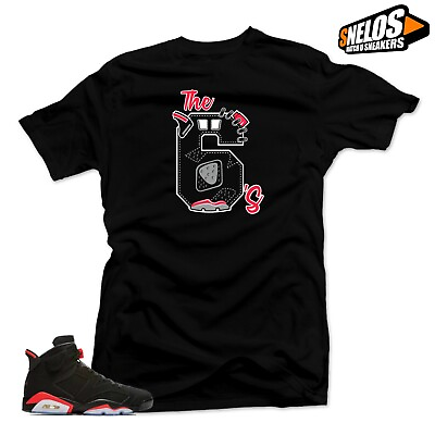 #ad Shirt Match Jordan 6 Retro Black Infrared The 6#x27;s Black Tee $32.70