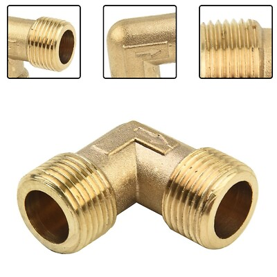#ad New Durable Elbow Coupler Pipe Joint Male To Male Elbow Connector Fitting $6.86