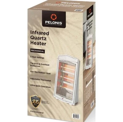#ad Pelonis PSH20Q3AWW 1500W Electric Quartz Space Heater White $50.00