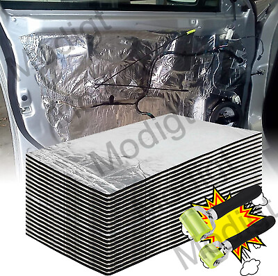 #ad Sound Deadener Mat Noiseamp;Heat Shield Insulation Car Hood Trunk Door 16 112SQFT $24.74