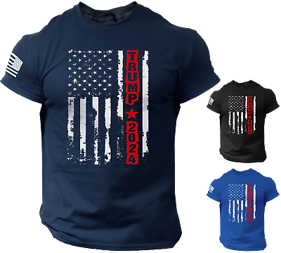 #ad Trump 2024 T shirt American Flag MAGA Shirts $14.90