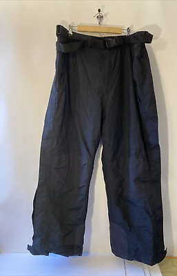#ad Cabelas Thinsulate Insulation Black 100% Nylon Belted Snow Pants Mens Size 3XL $10.00