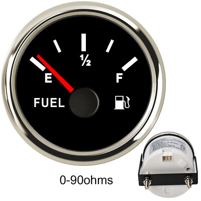 #ad Fuel Level Gauge 0 90 ohms Fuel Gauge for Cars Truck Boat 52mm 2 1 16quot; USA STOCK $23.70