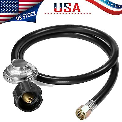 #ad Universal QCC1 Low Pressure Propane Regulator Grill Replacement with 4.9FT Hose $20.00