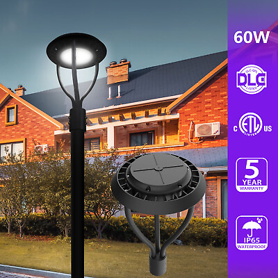 #ad 60W LED Pole Light Circular Area Post Top Fixture Outdoor Garden Walkway Lamp US $121.49