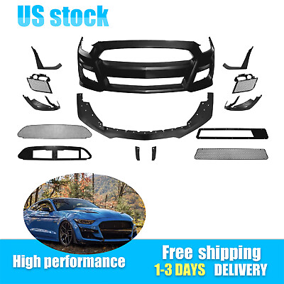 #ad For Ford Mustang 2015 2017 GT500 Style Front Bumper Conversion With Front Lip $847.88