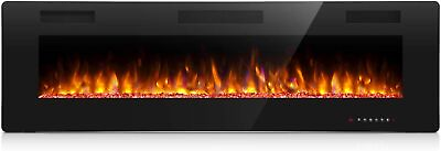 #ad 50#x27;#x27;Electric Fireplace Recessed Wall Mounted Fireplace Heater Ultra Thin $184.99