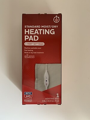 #ad Electric Standard Heating Pad Moist Dry 3 heat settings 12 in x 15 in $24.99