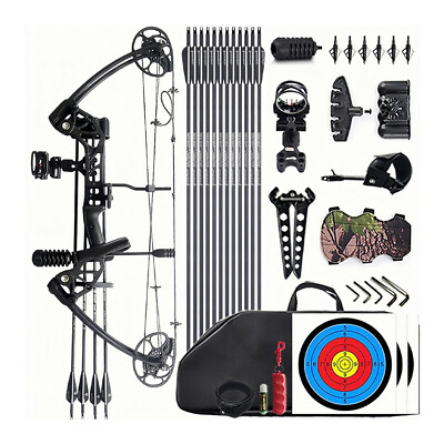 #ad #ad Compound Bow and Archery Sets Right Hand Archery Compound Bow Hunting Bow Kit $147.99