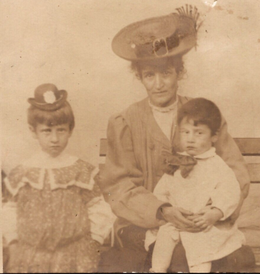 #ad RPPC Unique Family Photo Interesting Attire Small Hat Huge Bowtie VTG Postcard $45.99
