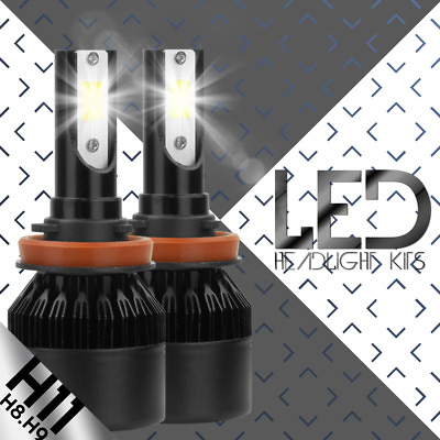 #ad NEW 2x H8 H9 H11 H16 10000K Deep Blue 100W LED CREE Headlight Bulb Kit Fog Light $15.99