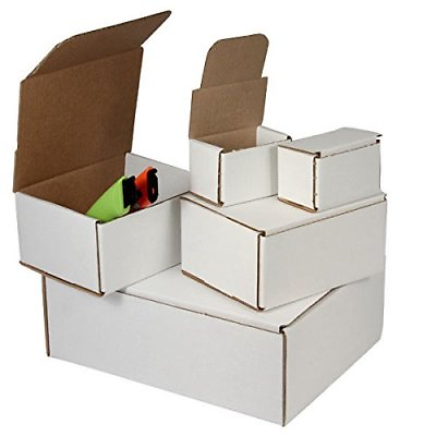 #ad White Corrugated Mailers MANY SIZES 50 100 200 Shipping Packing Boxes Box Mailer $32.74