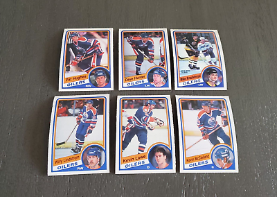 #ad Collector Lot of 6 Edmonton Oilers 1984 85 O Pee Chee Hockey Cards C $10.00