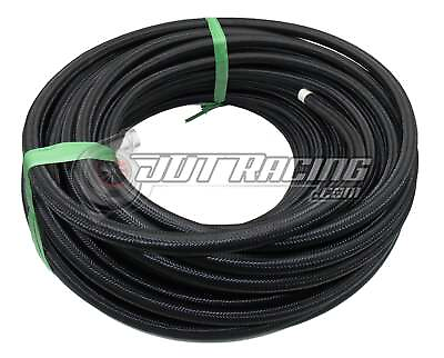 #ad 8AN Black Nylon PTFE Braided Stainless Steel Fuel Hose E85 Sold Per Foot Quality $6.19