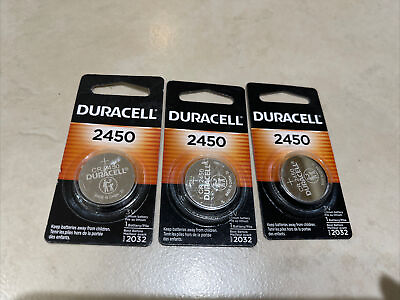 #ad Qty 3 Duracel DL2450 CR2450 ECR2450 CR 2450 3V Coin Cell Lithium Button Battery $13.99