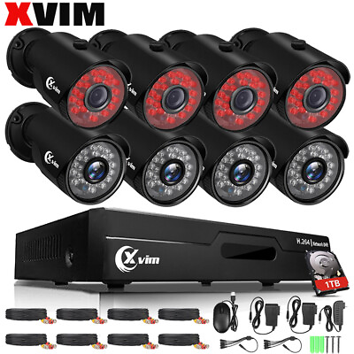 #ad XVIM 1080P HDMI DVR Home Outdoor Security Camera System Night Vision CCTV Wired $189.99