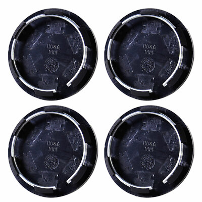 #ad 4pcs Black Car Auto 50mm Wheel Center Rim Hub Caps Covers Hubcap Tyre Trim $7.79