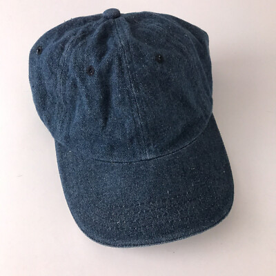 #ad Denim baseball hat dark wash with denim buckle back $18.52