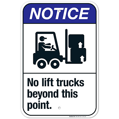 #ad No Lift Trucks Beyond This Point Sign ANSI Notice Sign $99.99