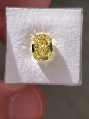 #ad AAA 4CT Natural Diamond Radiant Yellow Color Cut D Grade VVS1 1 Free Gift $170.00
