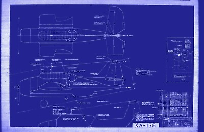 #ad Grumman TBF TBM Avenger WW2 Factory Blueprints XL Set RARE PERIOD DRAWINGS GBP 70.00
