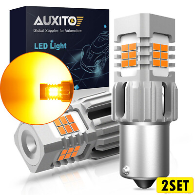 #ad AUXITO 4x BA15S P21W lED Canbus No Error SMD 1156 Led Turn Signal Light Amber US GBP 35.49