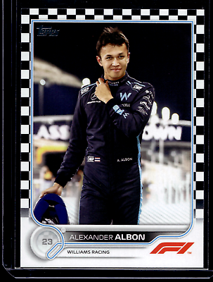 #ad Alexander Albon Checker Flag Parallel Topps Formula One 2022 Card 55 F1 Williams $0.99