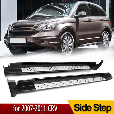 #ad For 2007 2011 Honda CRV CR V Aluminum Running Boards Nerf Bars Side Steps Black $123.08