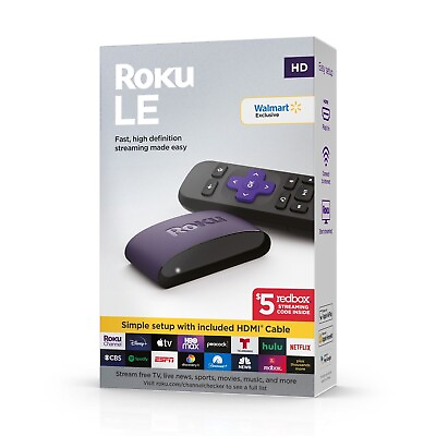 #ad Roku LE HD Streaming Media Player High Speed HDMI Cable amp; Remote $25.00