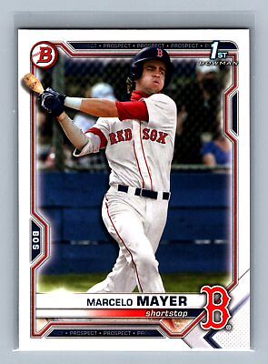 #ad Marcelo Mayer 2021 Bowman Draft #BD 174 1st Red Sox QTY $1.85